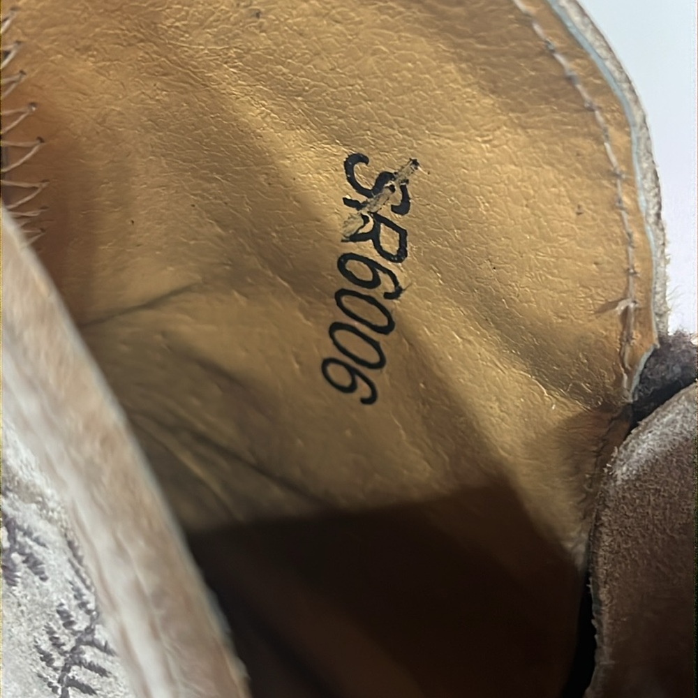 Sterling River Womens 8 Taupe Embroidered R-Toe Western Cowgirl‎ Boots Booties - Picture 5 of 8
